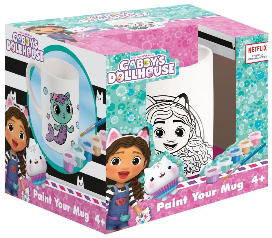 Gabby's Dollhouse Cats cană de porțelan pictabilă 235 ml în Cutie Cadou