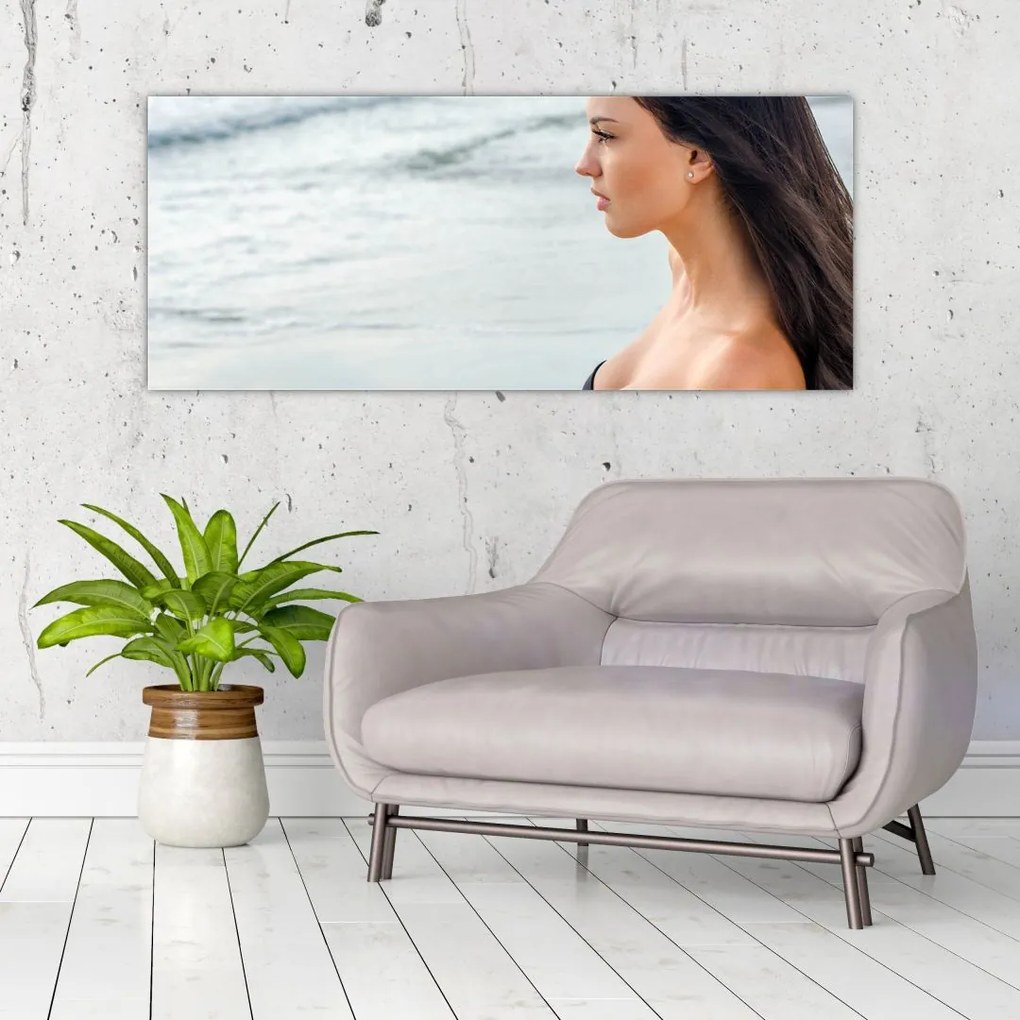 Tablou - Femeia la plajă (120x50 cm)