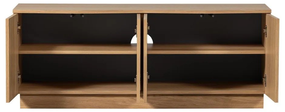 Comodă TV în culoare naturală din lemn de stejar 133x52x45 cm Zuma – WOOOD