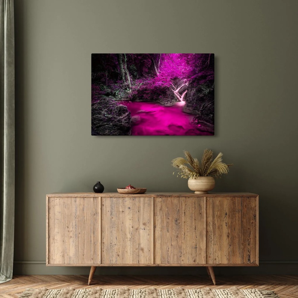 Tablou - Pădure roz (90x60 cm)