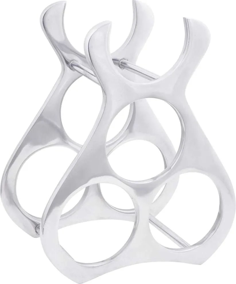 vidaXL Raft pentru vin Argintiu 23 x 14 x 28 cm Aluminiu