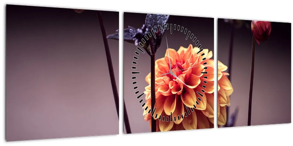 Tablou - Floare (cu ceas) (90x30 cm)