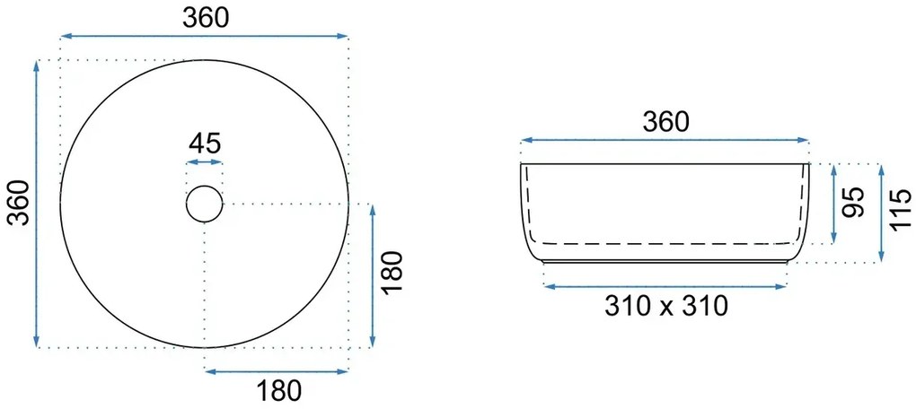Lavoar pe blat Rea SAMI SHINY ecru