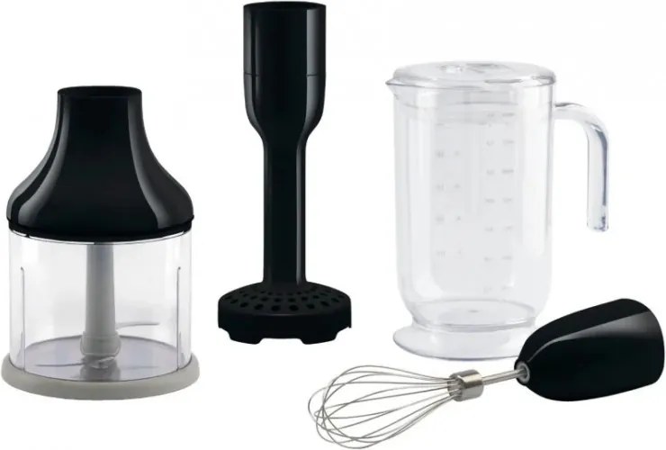Set de accesorii pentru blenderul Smeg HBAC11RD, 4 piese, cană de 1,4 l, bază antiderapantă, potrivite pentru mașina de spălat vase, negru