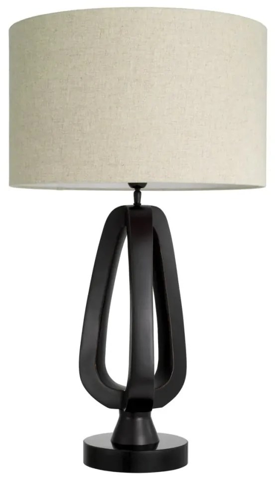 Veioza, Lampa de masa design LUX, Aluminiu, Tesatura, Madrona