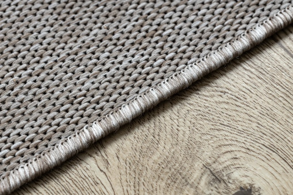 Covor sisal Floorlux 20605 argint si negru, bej Triunghiuri, Geometric