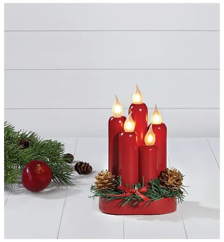 Decorațiune luminoasă roșie cu model de Crăciun Hanna – Markslöjd