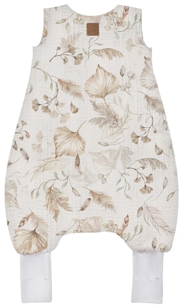Sac de dormit cu picioare, bumbac muselina 0.5 Tog, Boho, S 86 92 98, 12-36 luni
