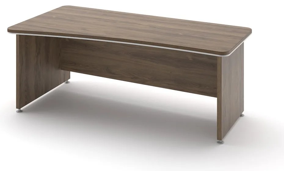 Birou ergonomic TopOffice 200 x 100 cm, stanga, stejar charleston