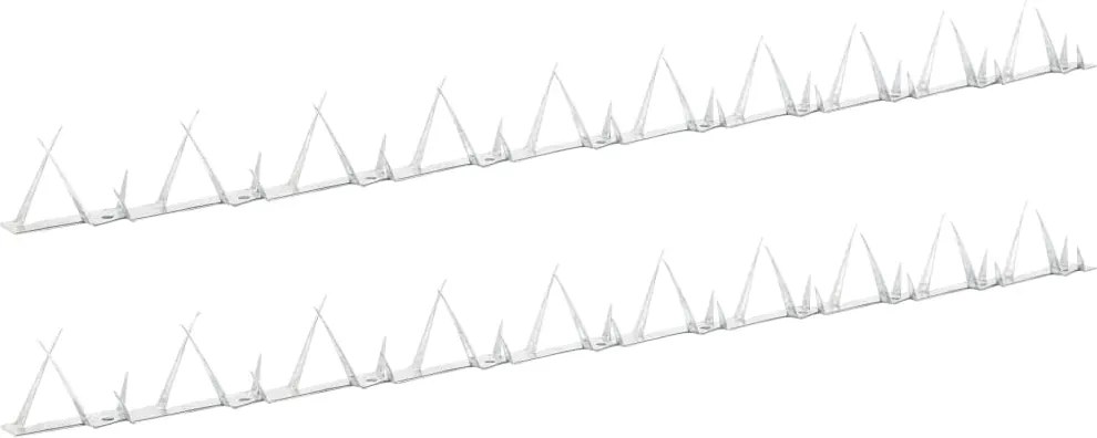 vidaXL Bandă cu țepi de perete, 2 buc., 1 m, oțel
