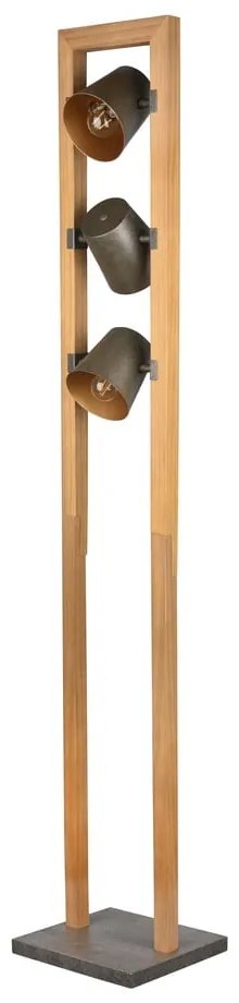 Lampadar în culoare naturală cu abajur din metal (înălțime 150 cm) Bell – Trio
