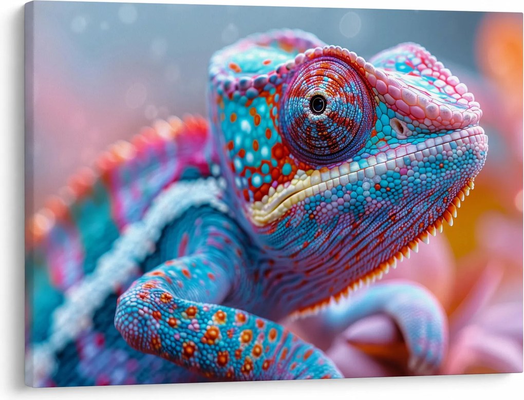 Tablou - Cameleon colorat (70x50 cm)