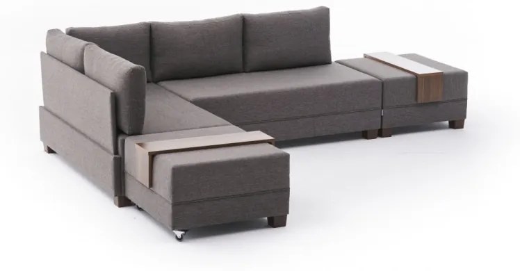 Coltar Extensibil Fly Corner Sofa Bed Left, Gri