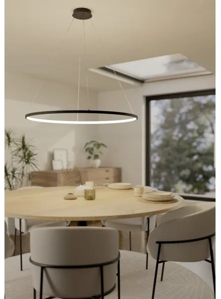 Lustră LED dimabilă pe cablu Eglo 901637 PARRUTA LED/40W/230V negru + telecomandă