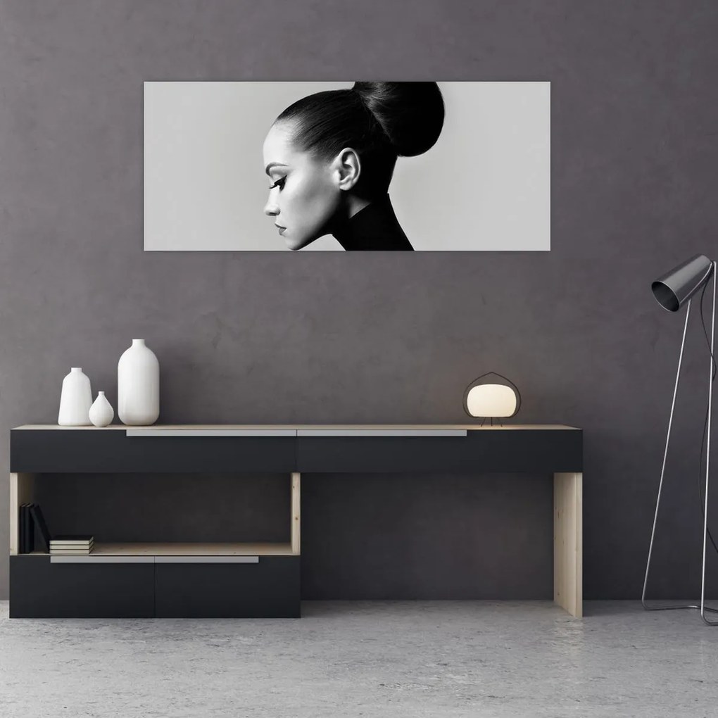 Tablou - Profilui femeii frumoase (120x50 cm)