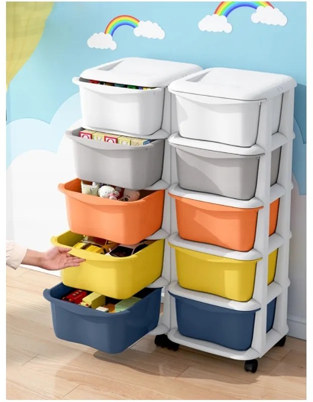 ShopJK DULĂPIOR MULTICOLOR CU SERTARE CLASSIC PO08