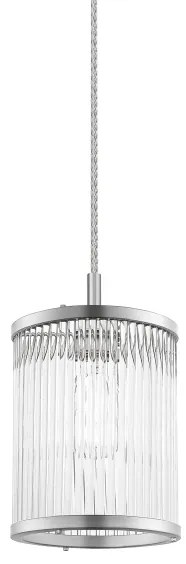 Lustră pe cablu Zuma Line P0528-01F-F4AC SERGIO 1xE14/40W/230V argintiu