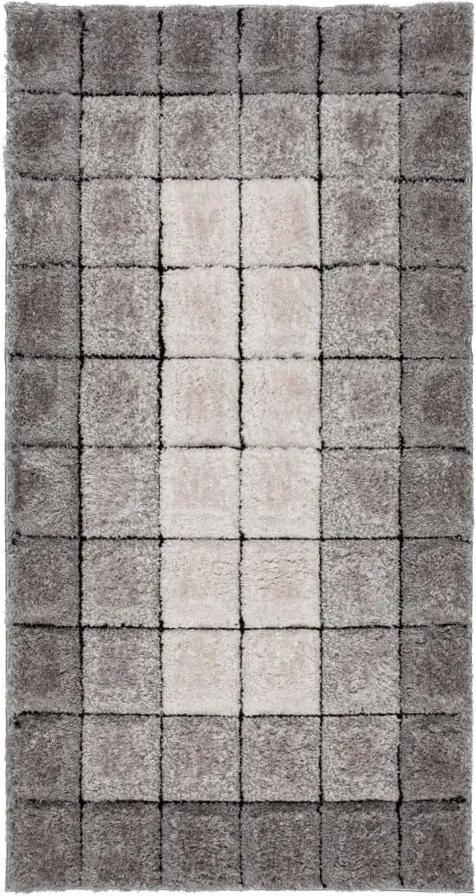 Covor Flair Rugs Velvet 3D Cube Grey, 80 x 150 cm