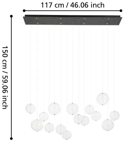 Lustră LED dimabilă pe cablu Eglo 390334 ESPARDELLO 8xLED/4,2W/230V 3000K