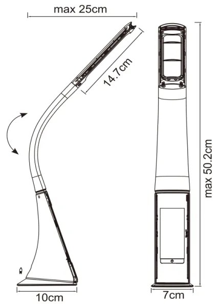 GLOBO 58333 - Lampă de masă cu LED dimabilă SOPHIE, 6,5W, 230V