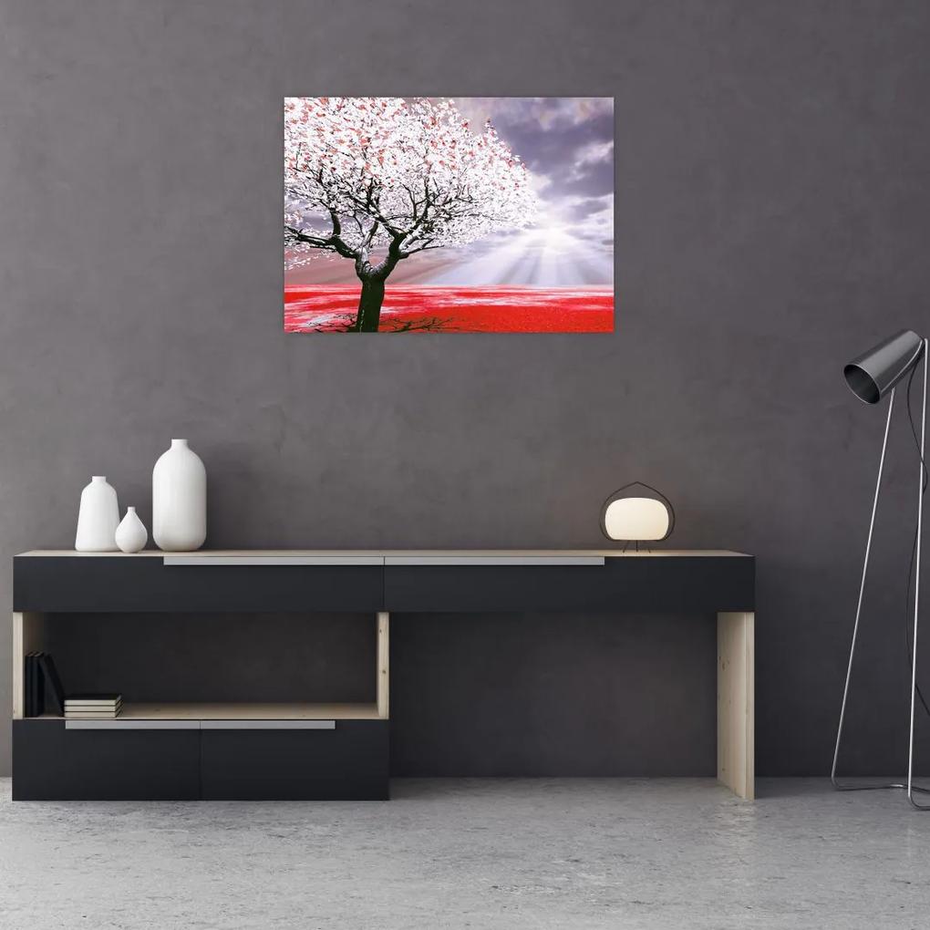 Tablou cu pomul roșu (70x50 cm), în 40 de alte dimensiuni noi