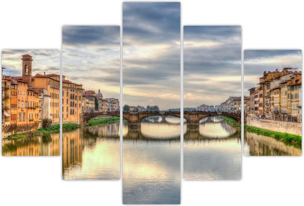 Tablou - Pod peste râu (150x105 cm)