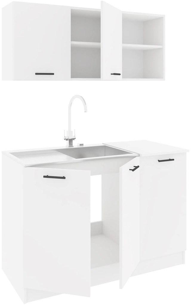 Set Bucatarie Ara, Alb, L 120 cm