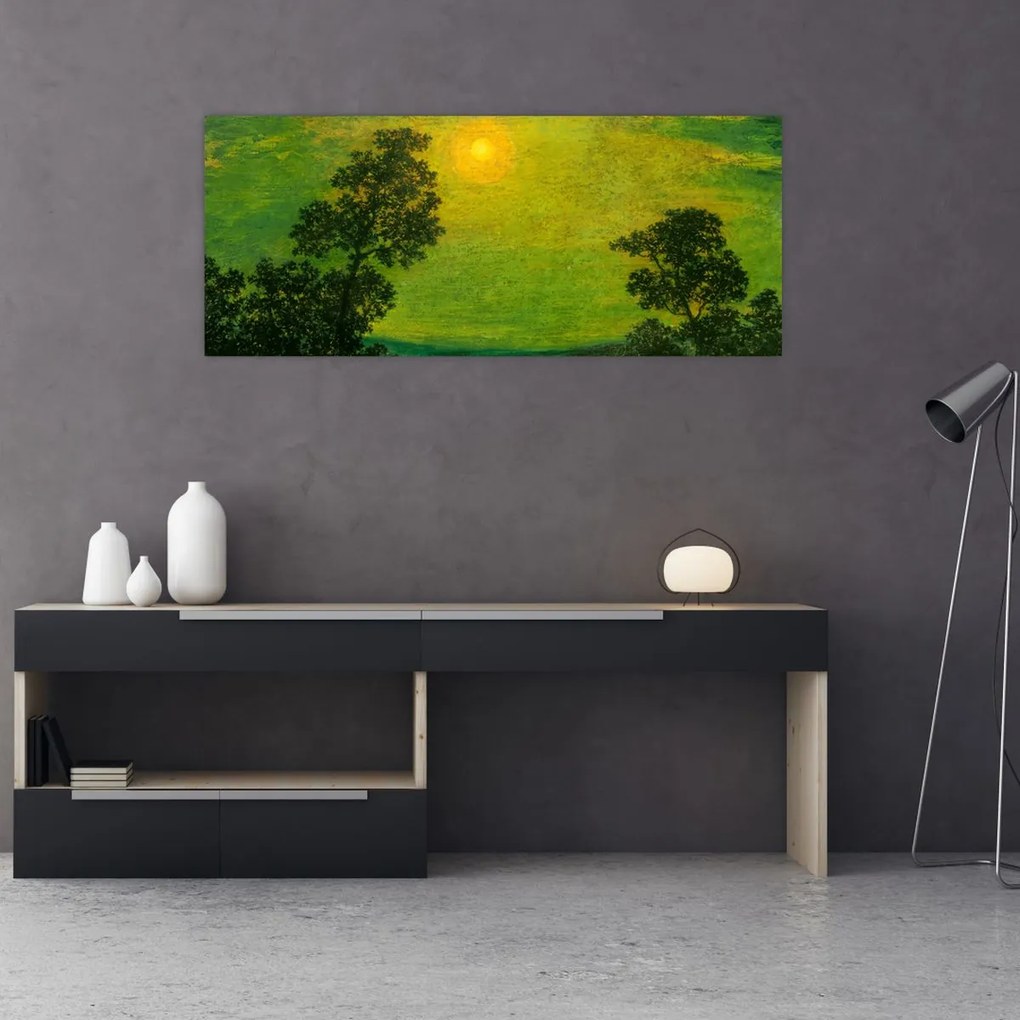 Tablou - Imitator of Ralph Albert Blakelock, Moonlight, reproducere (120x50 cm)