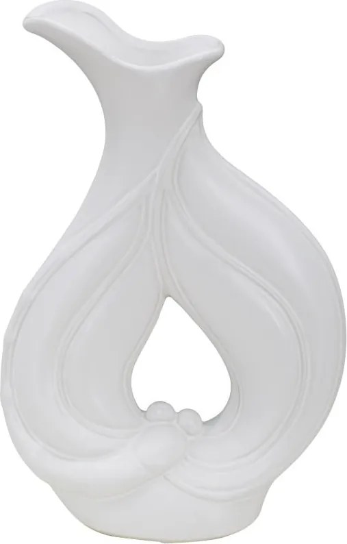 Vază din porțelan Mauro Ferretti Lien, înălțime 31 cm, alb