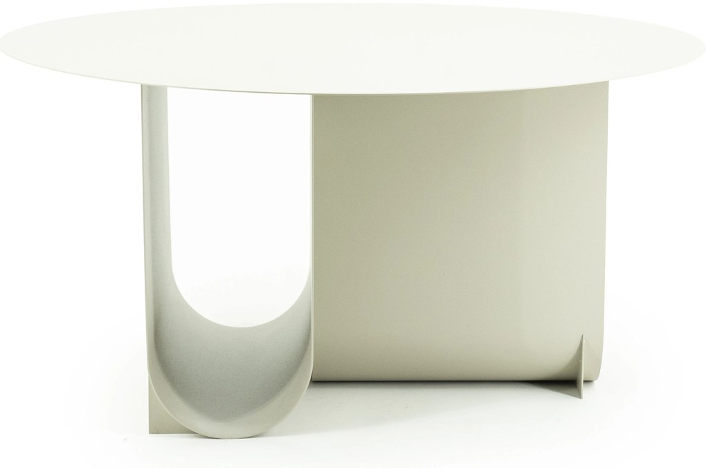Masuta de cafea din metal Otus alba 70x70x35 cm