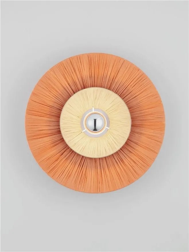 Aplica de perete cu design texturat Nora caramiziu/ natur