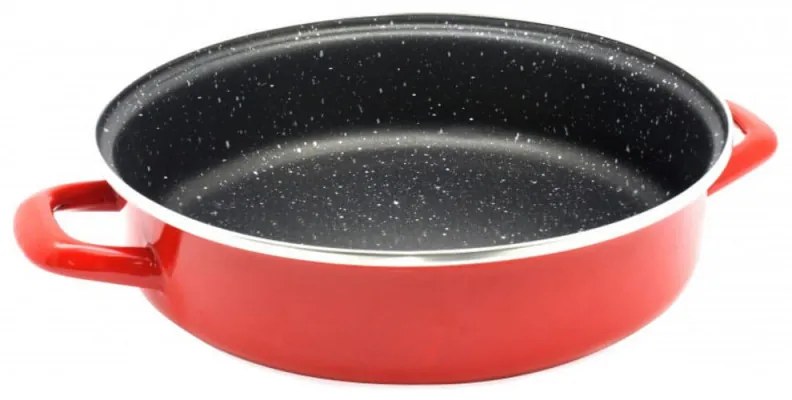 Cratita pentru plita si cuptor Rosberg R51222A28, 28 cm, Inductie, Rosu