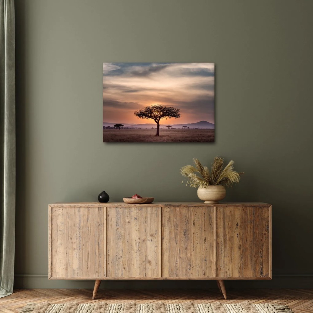 Tablou apusului de soare în Tanzania (70x50 cm)