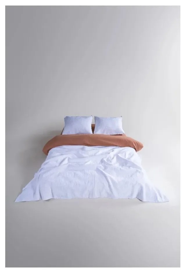 Set cuvertură și față de pernă alb din jacquard 180x240 cm Jacquard – Mila Home Luxury