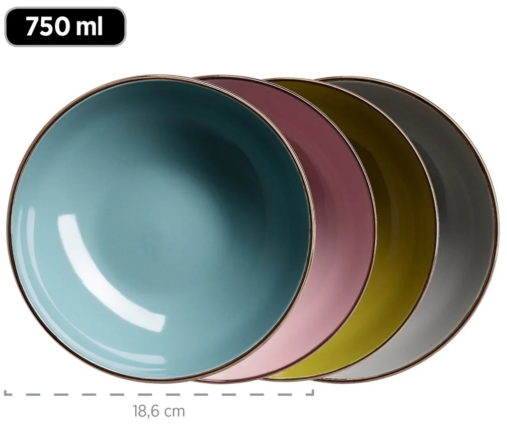 Set de masă Mäser Metallic RIM Pastel 16 buc.