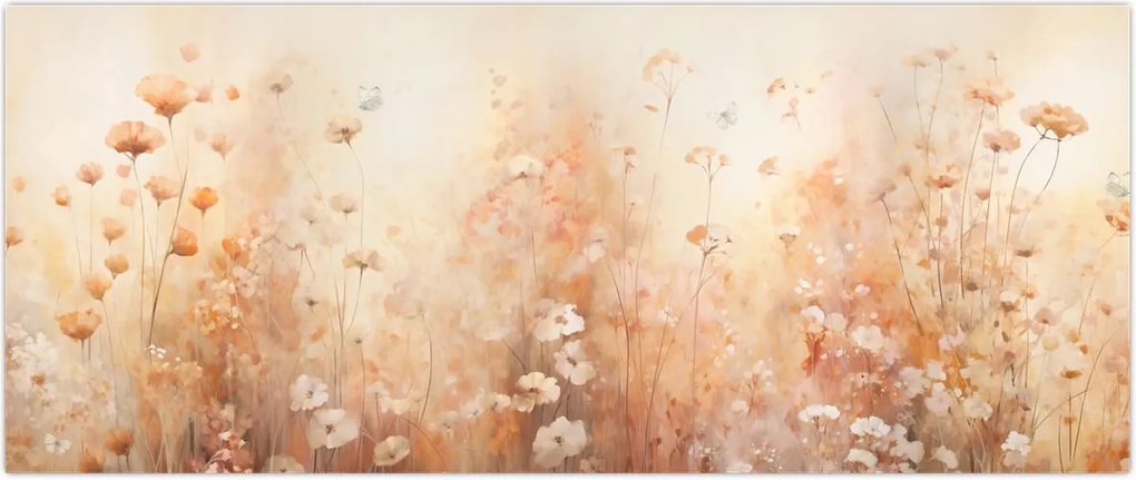 Tablou - Model de flori sălbatice (120x50 cm)