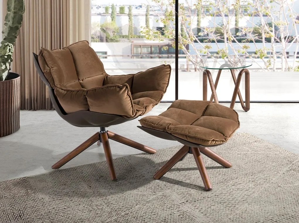 Fotoliu pivotant modern ultra confortabil Brown