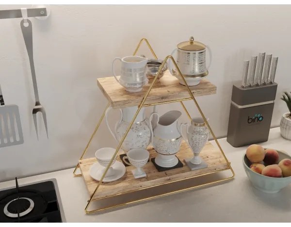 Organizator cu rafturi 35x40 cm auriu