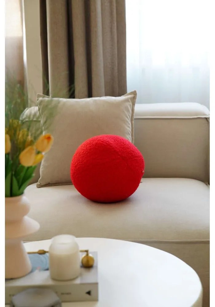 Pernă decorativă din material bouclé ø 25 cm Top – Mioli Decor