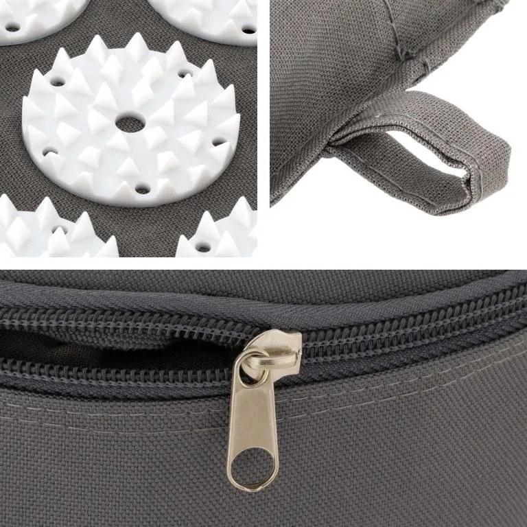 MAXXIVA  Saltea pentru presopunctură cu pernă, 75x42cm, gri