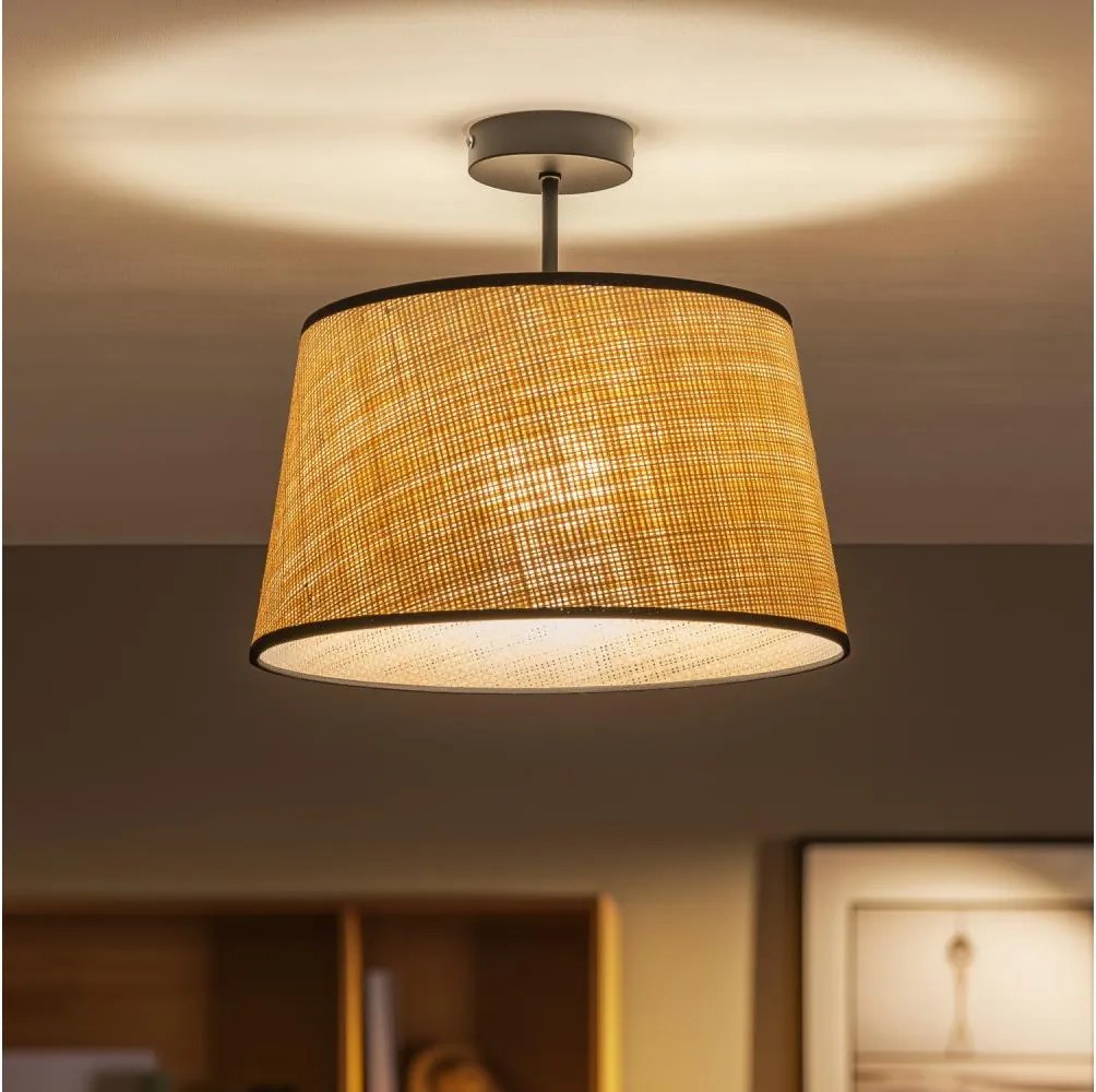 Brilagi - Lustră LED aplicată CERIA 1xE27/60W/230V Ø 35 cm negru/bej