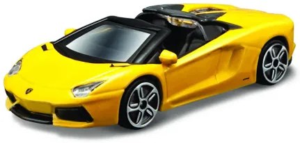 Set 2 Machete Masini Bburago 1:43 Street Fire Lamborghini Aventador Roadster Galben- Mustang Ford GT Albastru, BB30002-30249-30215