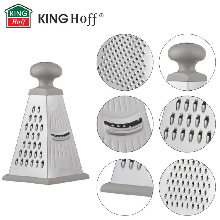 Razatoare Kinghoff KH-1988, 4 suprafete, Fund din silicon, Inox