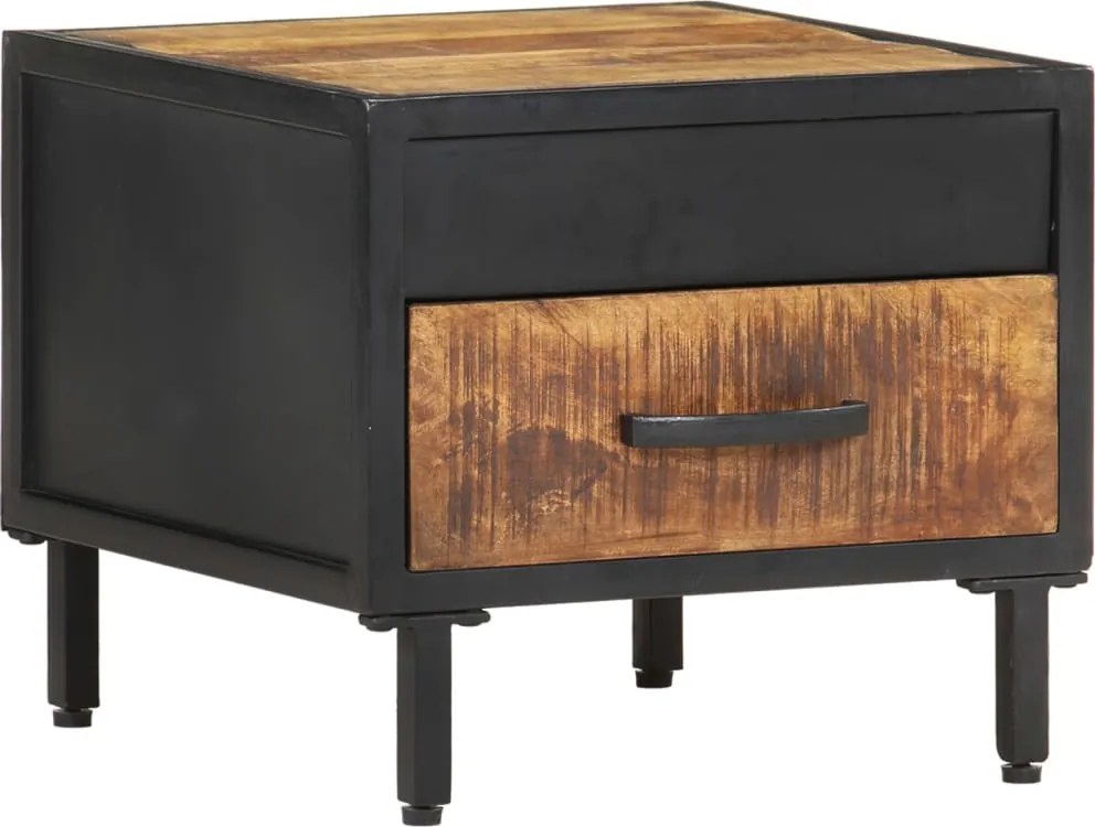 vidaXL Noptieră, 40x40x35 cm, lemn de mango nefinisat