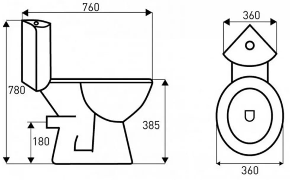 KR61 KR61 Toaletă monobloc cu montare în colț