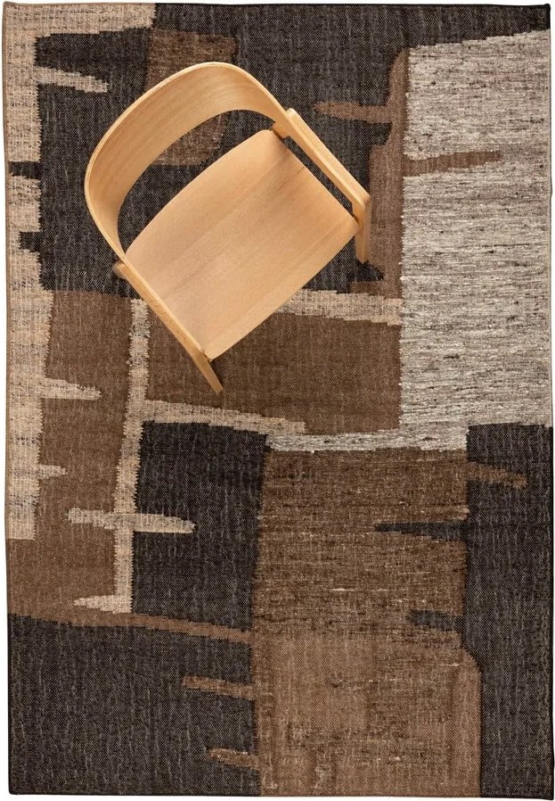 Covor maro din lână 160x230 cm Briton – Dutchbone