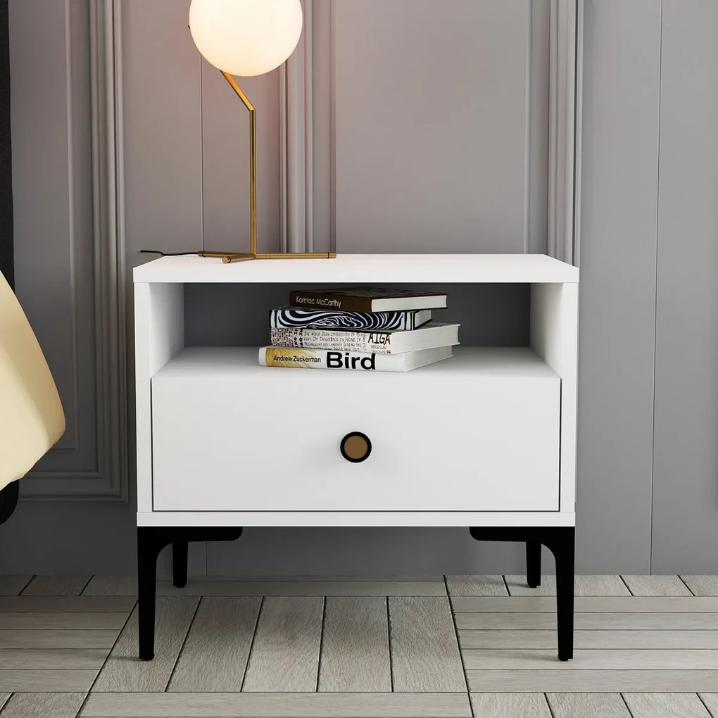 Noptieră Lizbon White