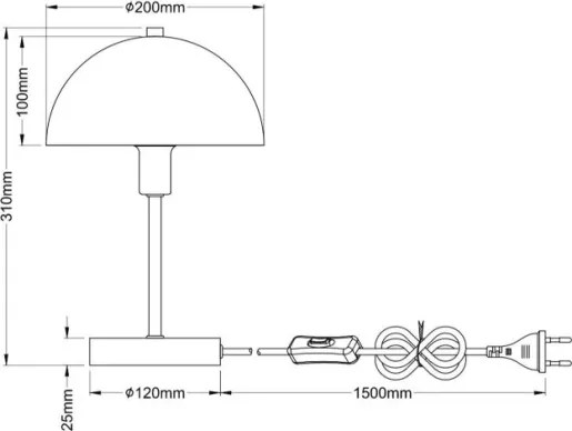 Globo 24009W - Lampă de masă ATOMA I 1xE14/40W/230V albă