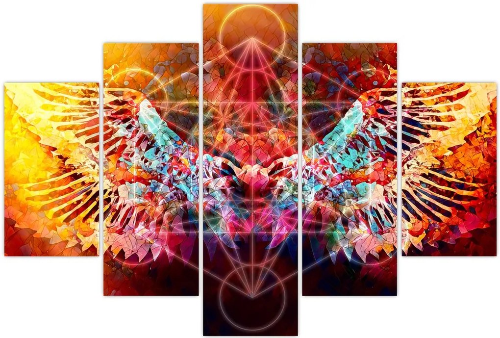 Tablou - Merkaba cu aripi, abstracție (150x105 cm)