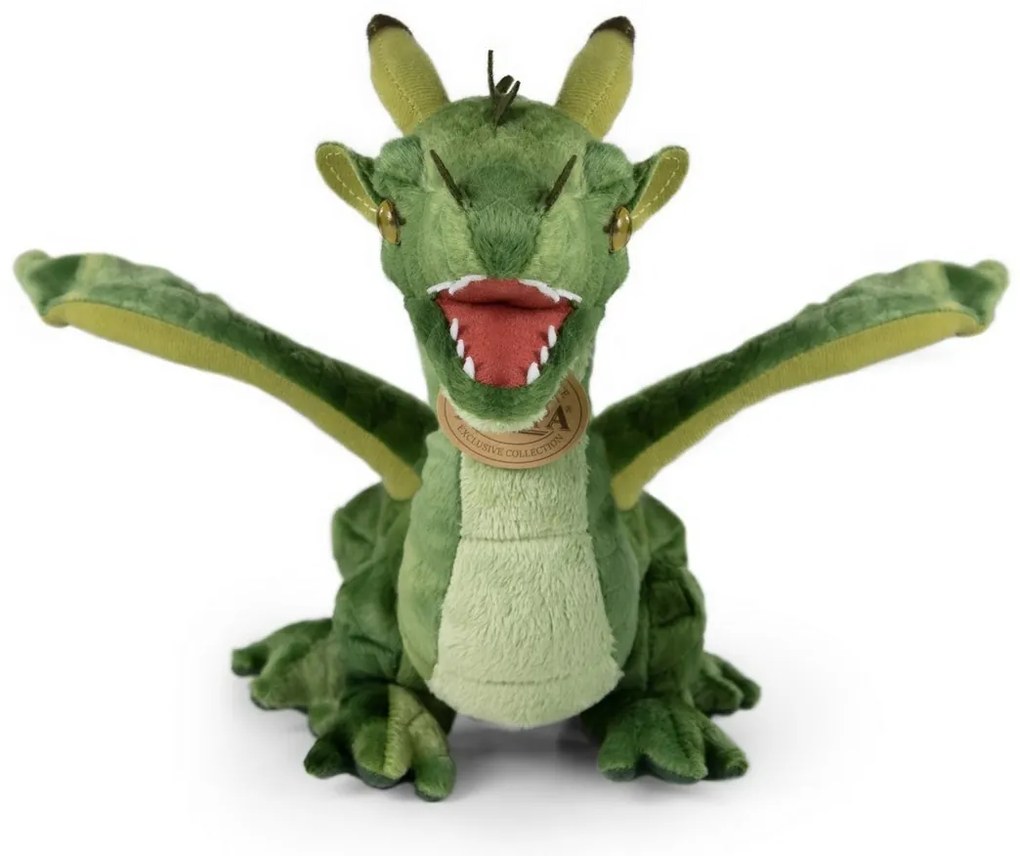 Rappa Plush dragon verde, 40 cm ECO-FRIENDLY